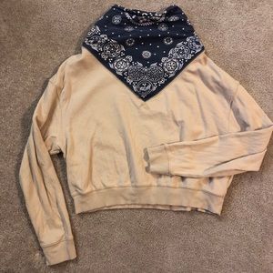 Free People bandana accent pull over